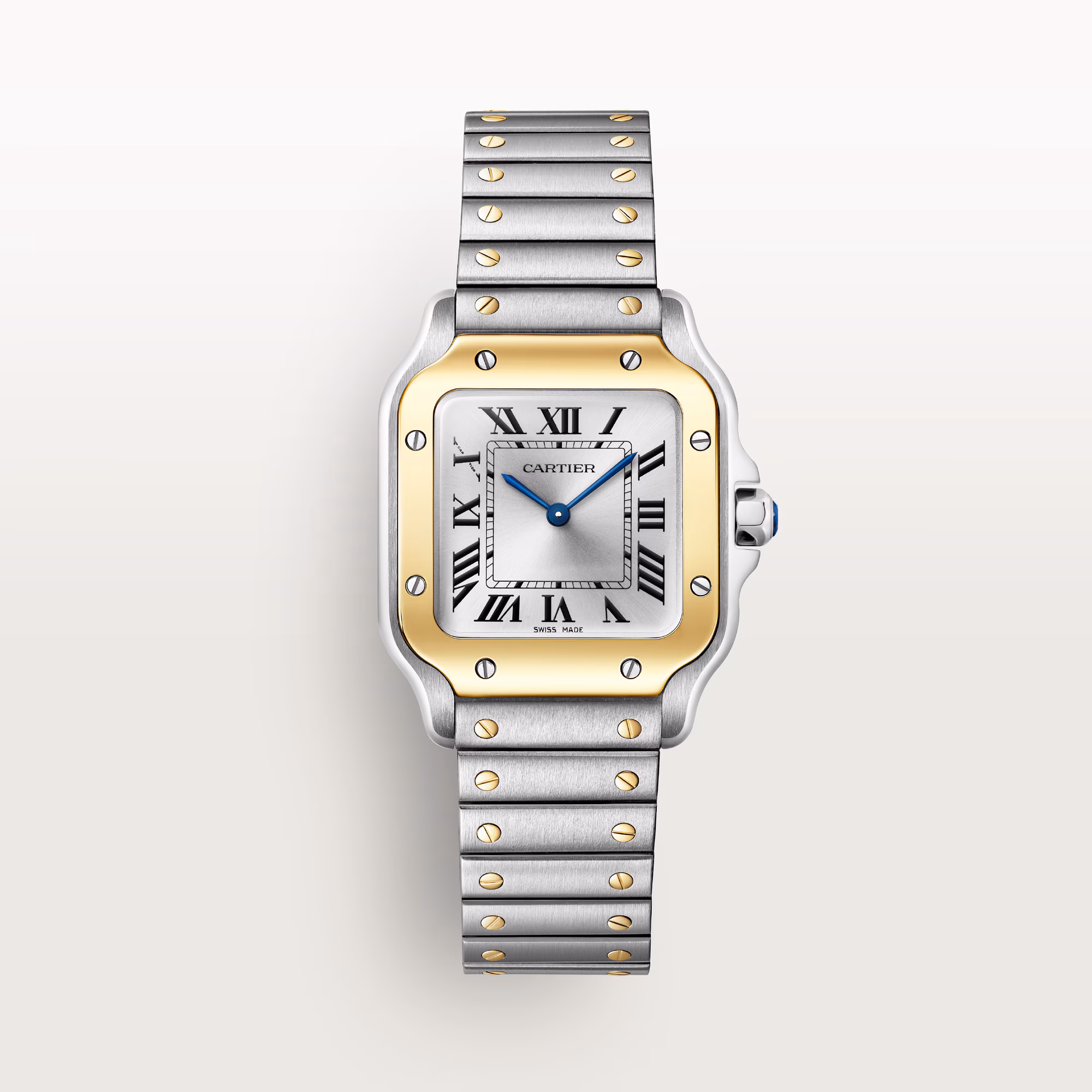 Resim SANTOS DE CARTIER - YELLOW GOLD & STEEL AUTOMATIC SMALL