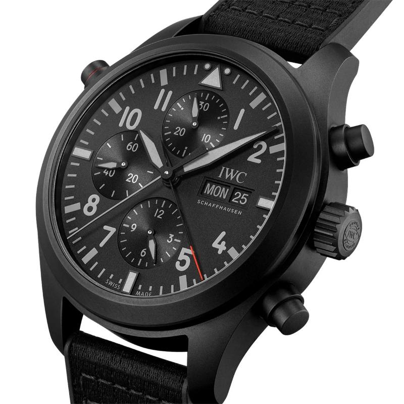 Resim PILOT’S WATCH DOUBLE CHRONOGRAPH TOP GUN CERATANIUM - AUTOMATIC 44 MM
