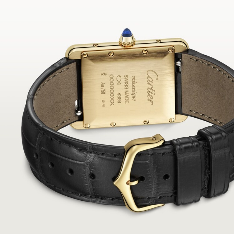 Resim TANK LOUIS CARTIER - YELLOW GOLD CASE  BLACK DIAL