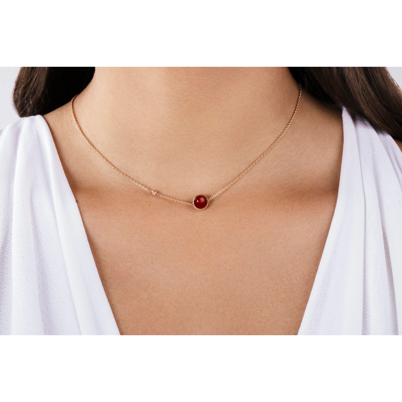 Picture of PIAGET Rose Gold Carnelian Diamond Pendant
