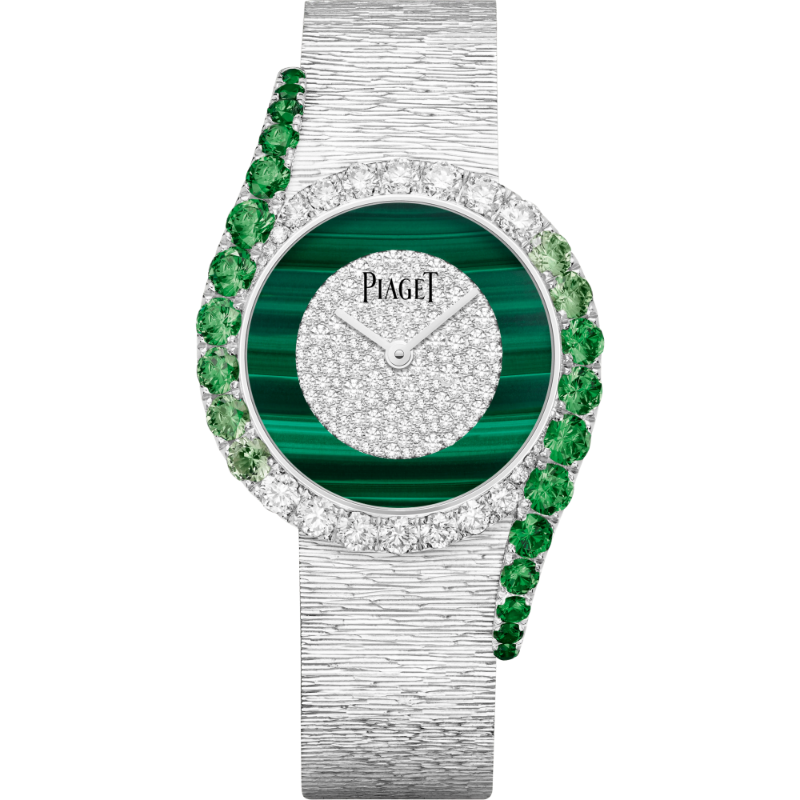 Resim Piaget Automatic White Gold Tsavorite Malachite Diamond Watch