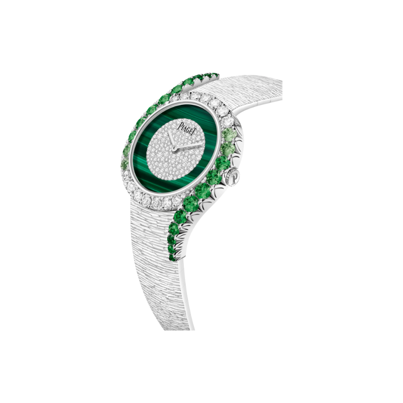 Resim Piaget Automatic White Gold Tsavorite Malachite Diamond Watch