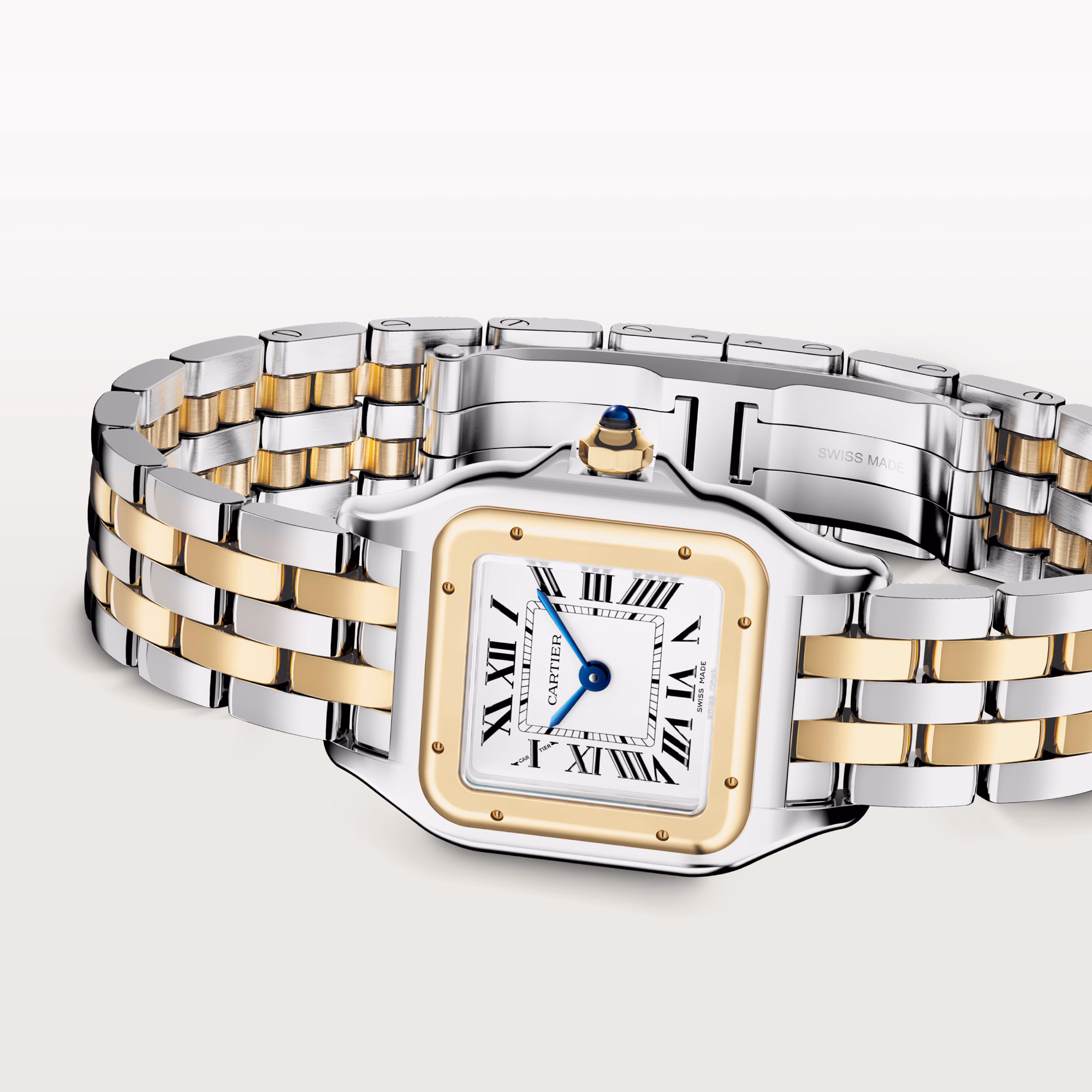 Resim PANTHÈRE DE CARTIER - GOLD AND STEEL QUARTZ SMALL