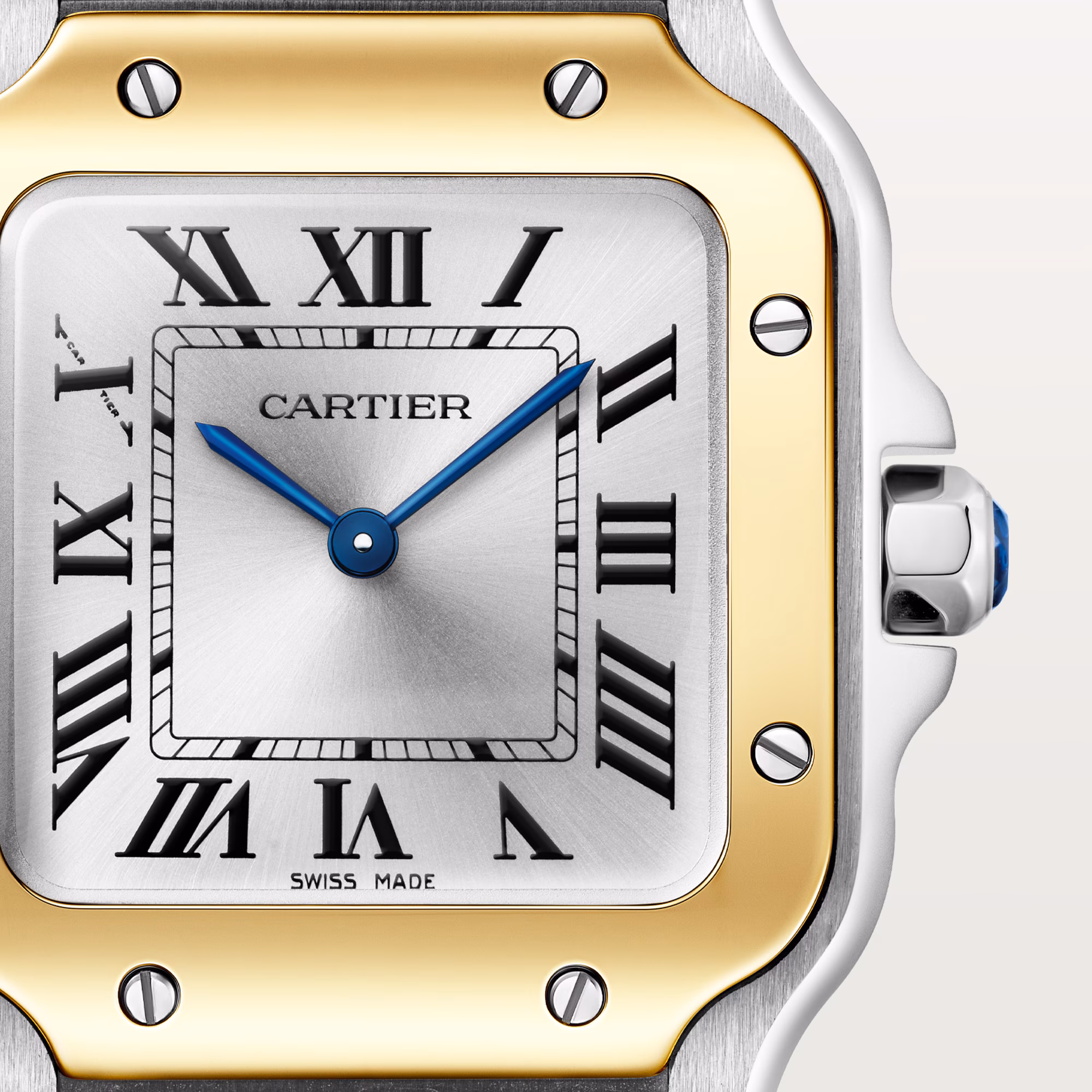 Resim SANTOS DE CARTIER - YELLOW GOLD & STEEL AUTOMATIC SMALL