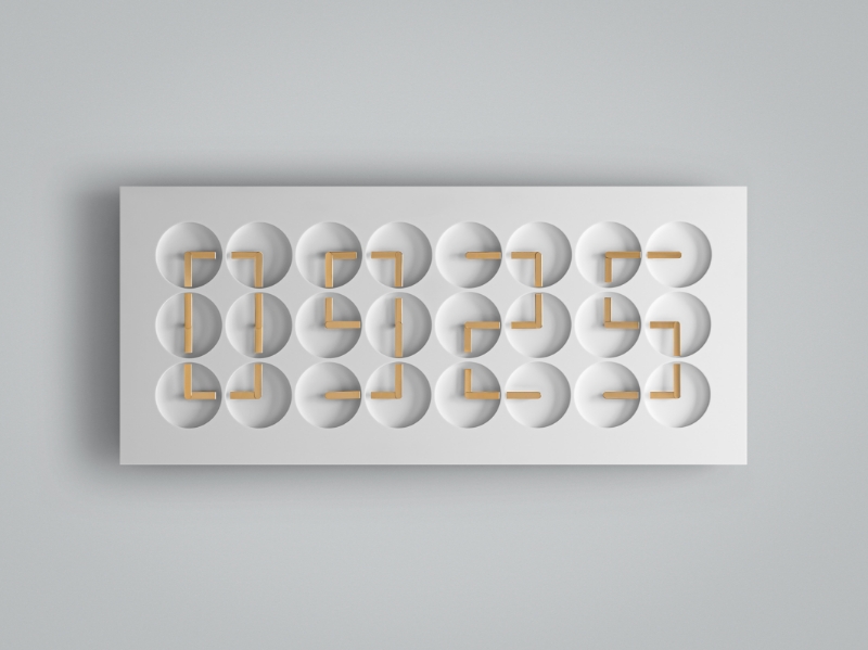 Resim ClockClock 24 – White Gold