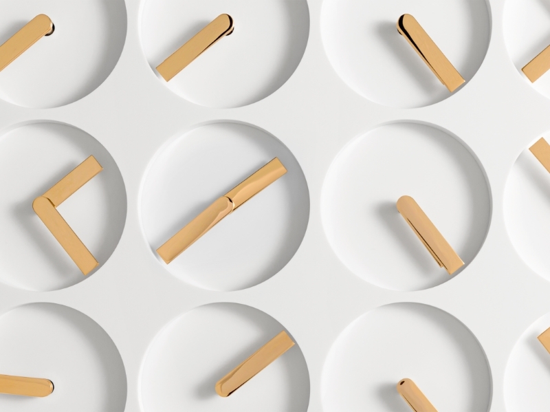 Resim ClockClock 24 – White Gold