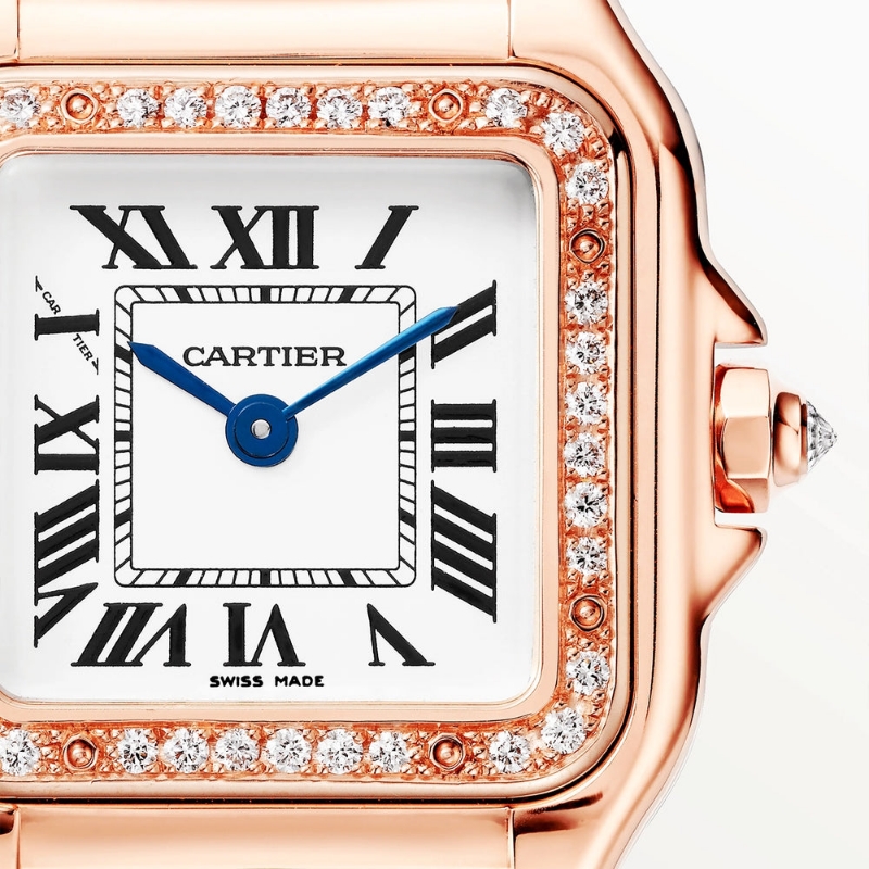 Resim Panthère de Cartier Small 18ct Rose Gold Diamond Set