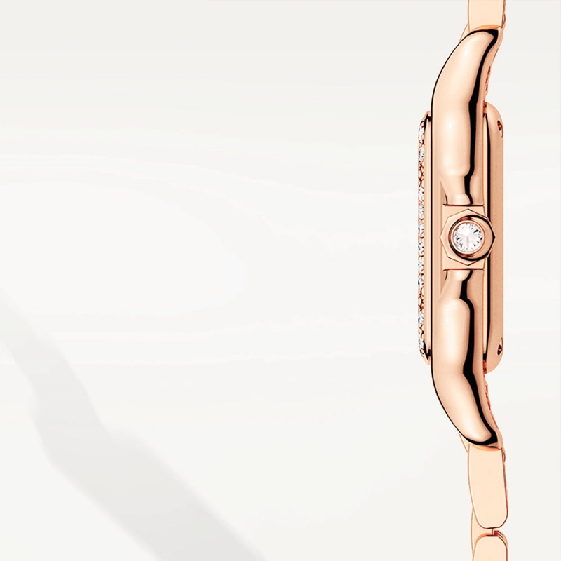 Resim Panthère de Cartier Small 18ct Rose Gold Diamond Set